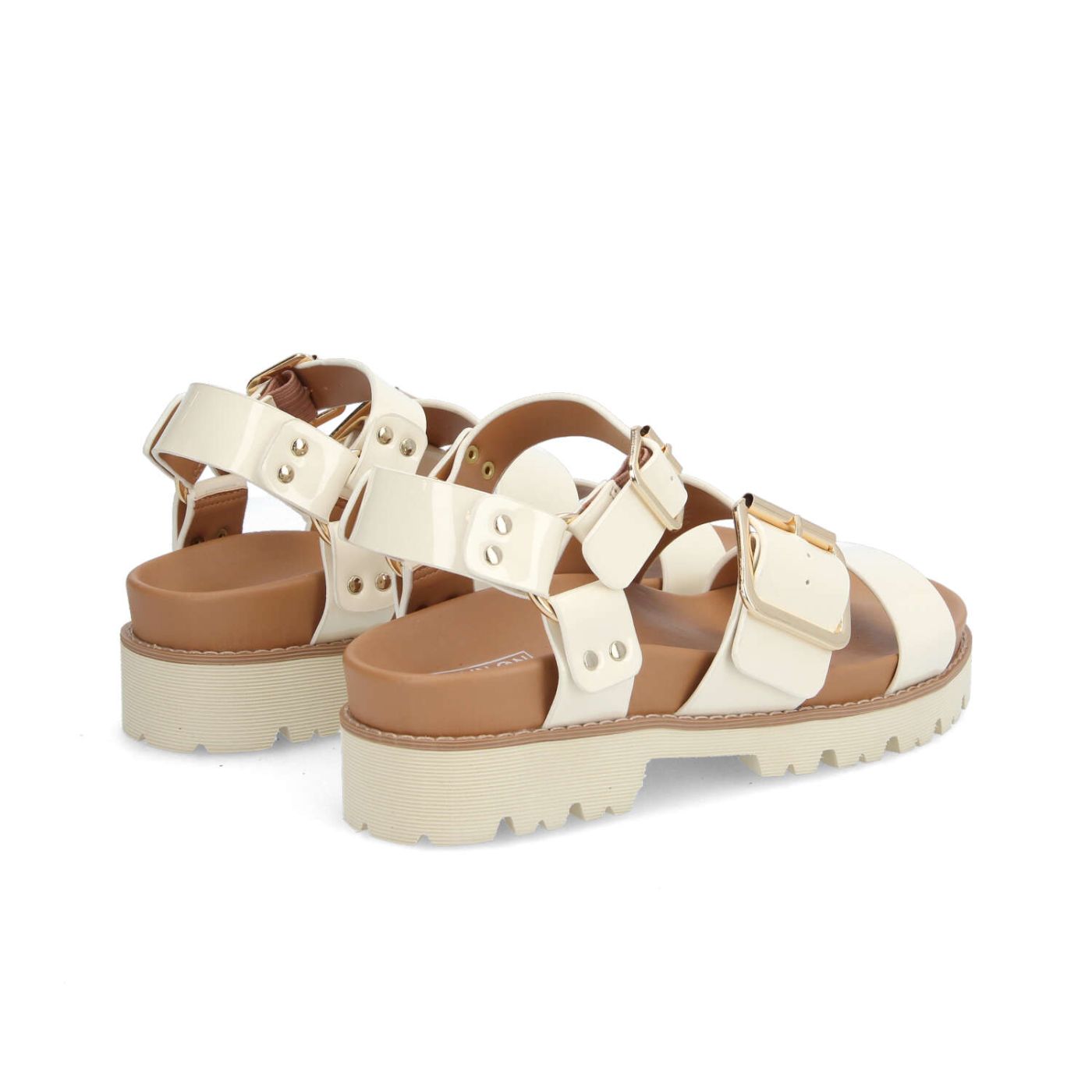 JUNE ANKLE W - PATENT - BLANC CASSE